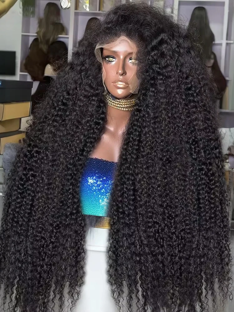 Perruque frontale HD Deep Wave 30-36 pouces, perruques frontales en dentelle complète 13×4 13×6, densité 250, cheveux humains bouclés effet mouillé, perruques frontales en dentelle pour femmes, cheveux brésiliens transparents véritables, pré-épilées, livraison rapide en 3-5 jours