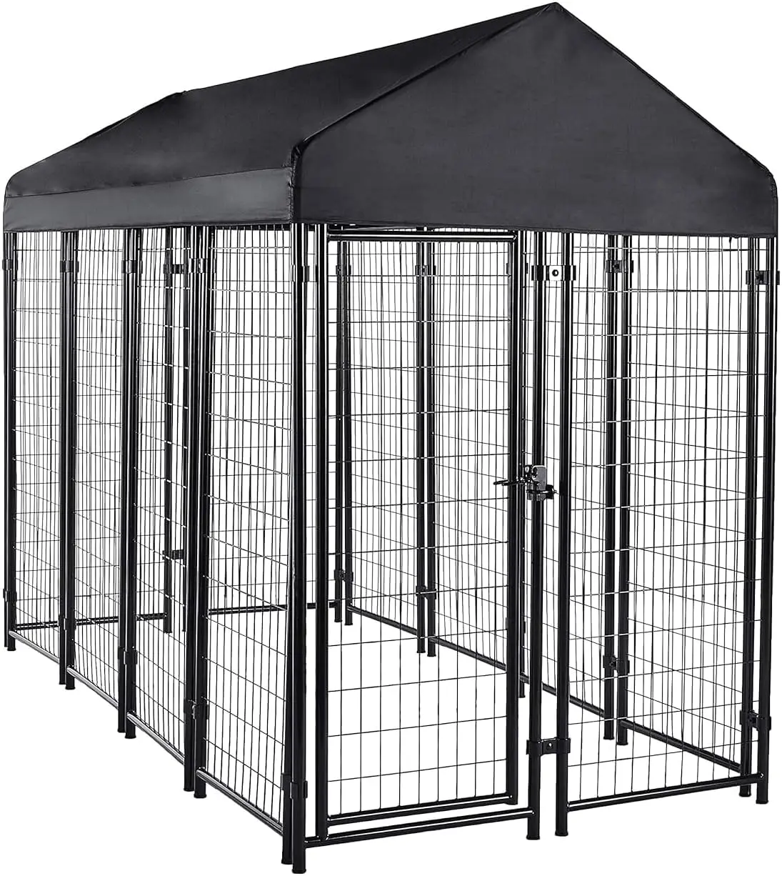 

Welded Rectangular Outdoor Secure Wire Crate Kennel for Cat, Dog Large, Black, 102 x 48 x 72 Inches pet supplies dog fence