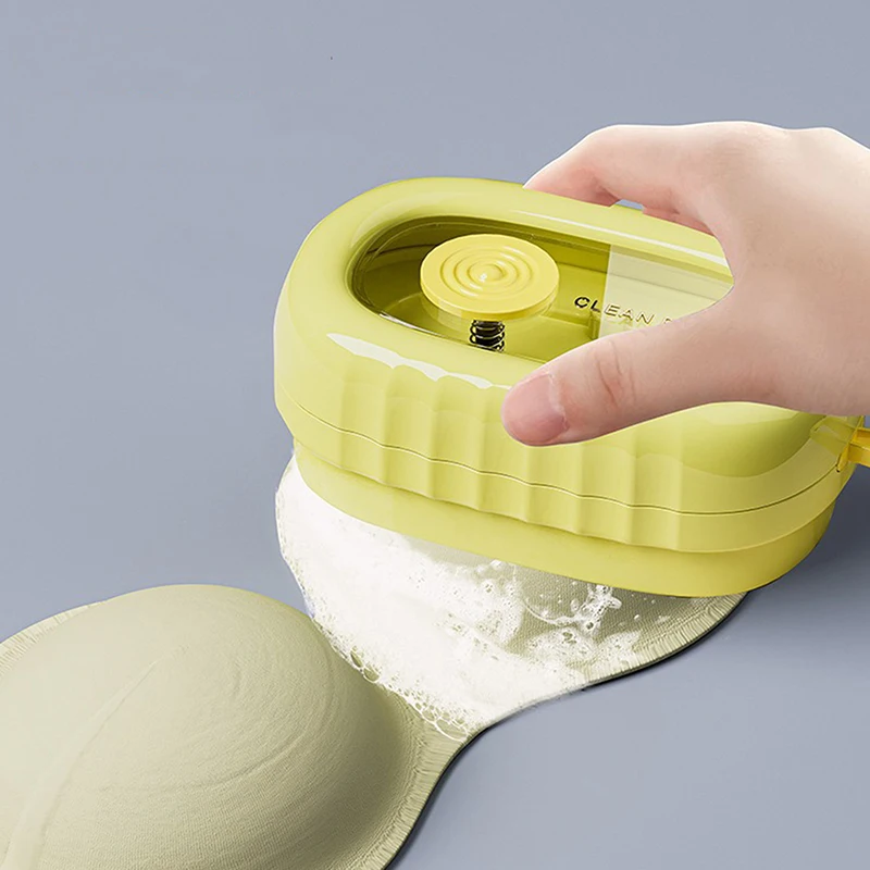 Soft Rubber Foaming Roller Laundry Brush Laundry Detergent Underwear Cleaning Brush Press And Add Liquid Multifunctional