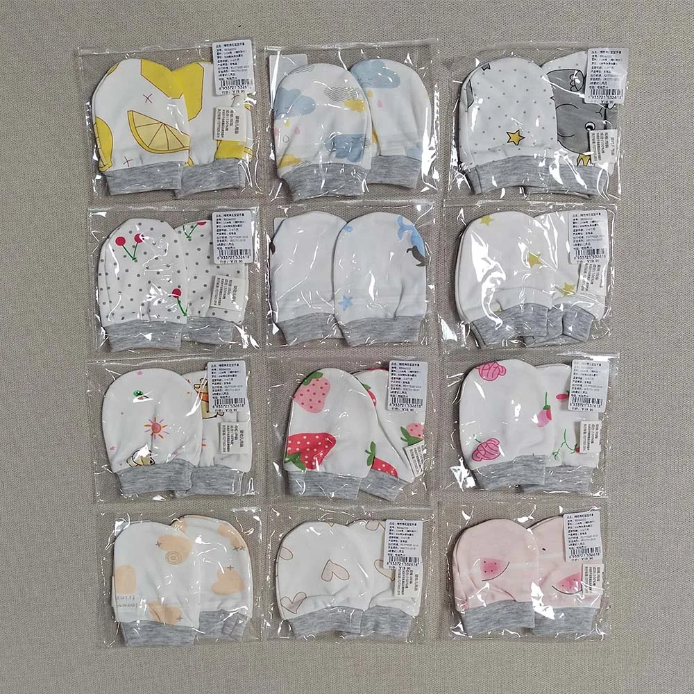 5 Pairs/Set Baby Cotton Soft Mitten Newborn Anti-eat Hand Anti Scratch Face Protect Glove Baby Gloves 0-3 Months 6