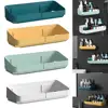 Self Adhesive Wall Mounted Storage Rack Box Bathroom Shelves Toilet Washstand Punch Free Shampoo Holder Bathroom Accessories 1