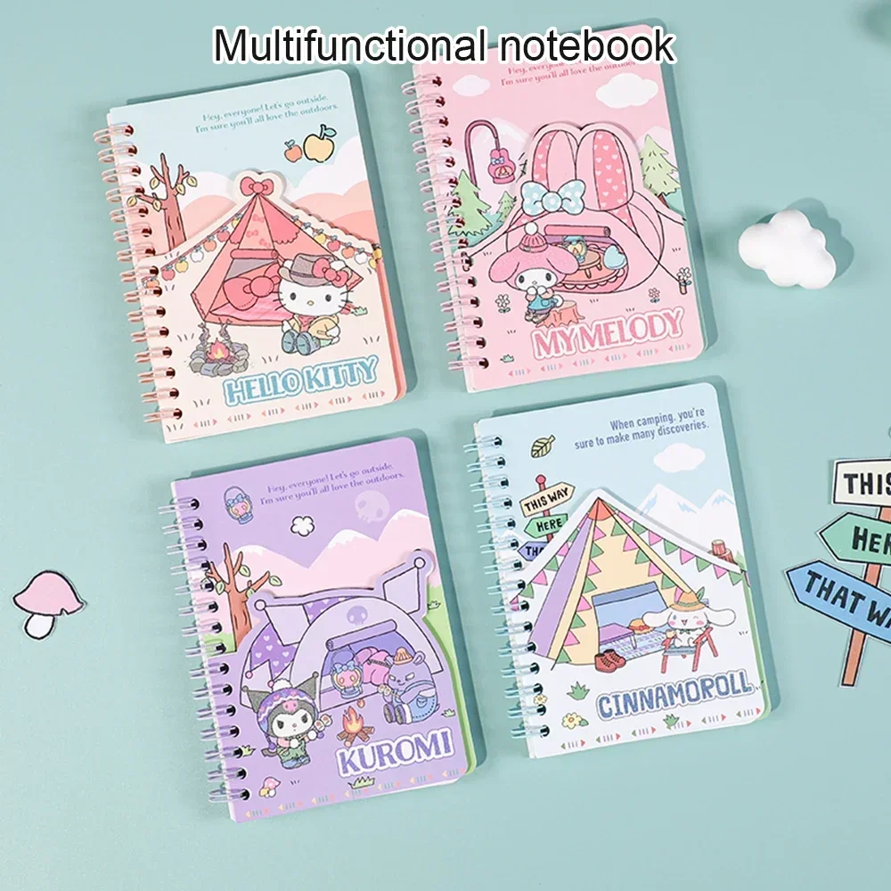 Sanrio A6 Coil Book Kuromi Mymelody Cinnamoroll Hellokitty Learning Stationery Notebook Unique Kawaii Cover Design For Students 2