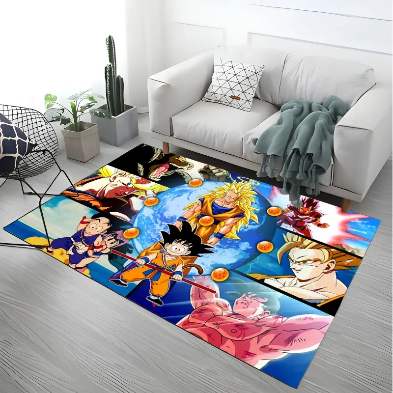 Floor Mat Dragon Ball Cartoon Anime Cute Carpet for Living Room Bedroom Rug Table Kitchen Door Kid Unslip Floor Mat Alfombra Birthday gift