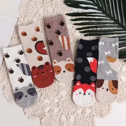 Fashion Funny High Quality Cartoon Pattern Socks Winter Warm Print Socks Comfortable Seamless Winter Cotton Socks Soft