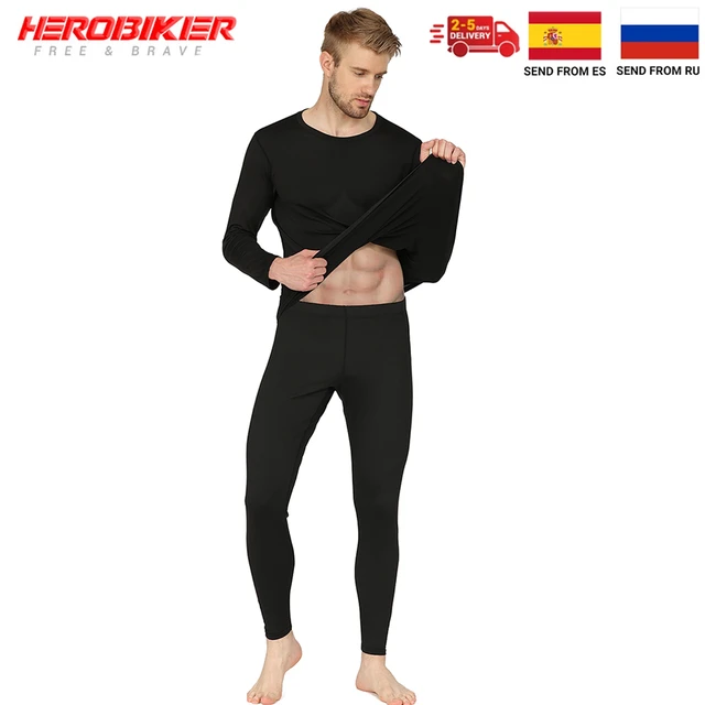 HEROBIKER Men Women Thermo Underwears Suits Set Motorcycle Skiing Winter  Warm Base Layers Tight Long Johns Tops Pants Set - AliExpress