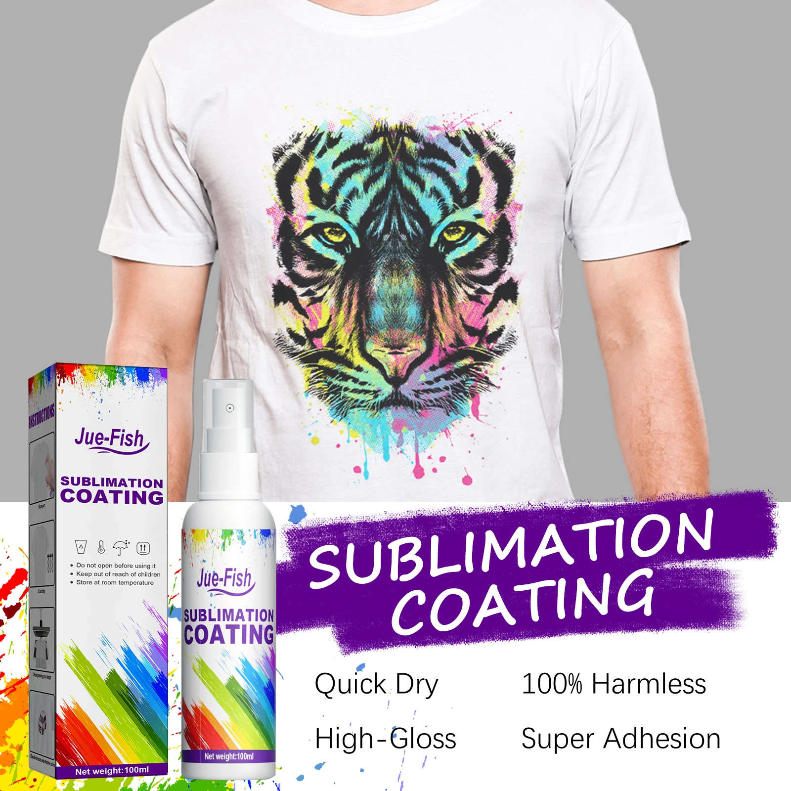 100ml sublimation spray wear-resistant stain resistant multi-purpose adhesion good, cotton T-shirt polyester all fabrics