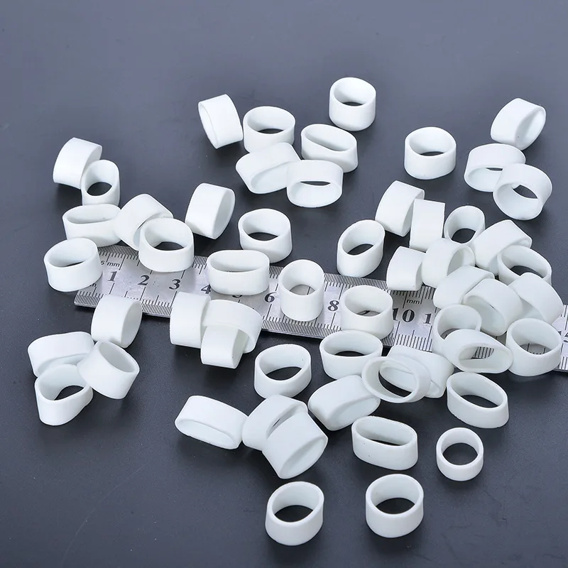 500 Pcs White Rubber Bands Diameter 15mm Strong Elastic Silicone Rubber Band  Rubber Ring Elastic Bands Home Office Accessories