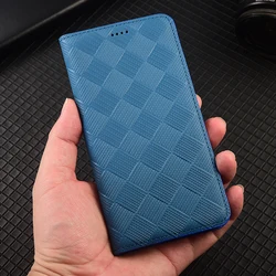 Luxury Genuine Leather Flip Wallet Phone Case with Magnetic Closure and Card Slots for RedMagic 11 Pro (Blue)