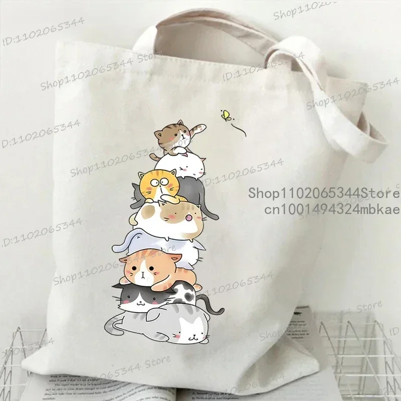 Sac Fourre-tout Femme Imprimé 3D Chat Mignon PVC Multi Couleurs
