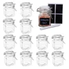 3.4oz Small Airtight Glass Spice Jars with Lids & Clip Top,Square Bottles, Herb Jars, Mason Jars, Seasoning Containers 1