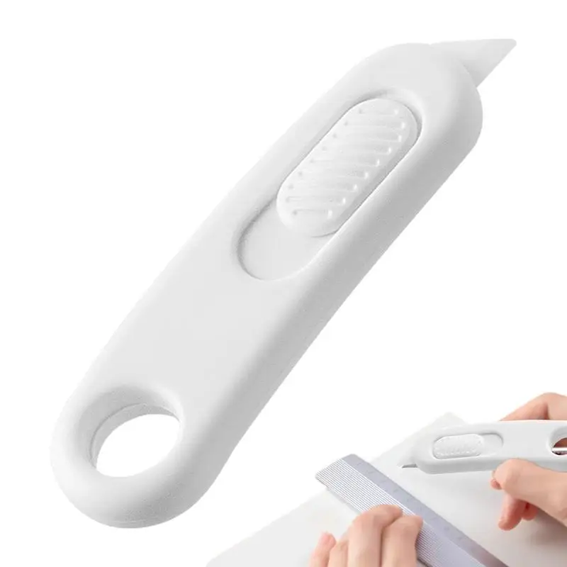 Ceramic Blade Slice Ceramic Cutter Mini Box Knife Retractable Box Knife Letter Opener With Keychain Hole For Diy Crafts utility knife paper cutter mail opener unboxing knife pocket folding knife