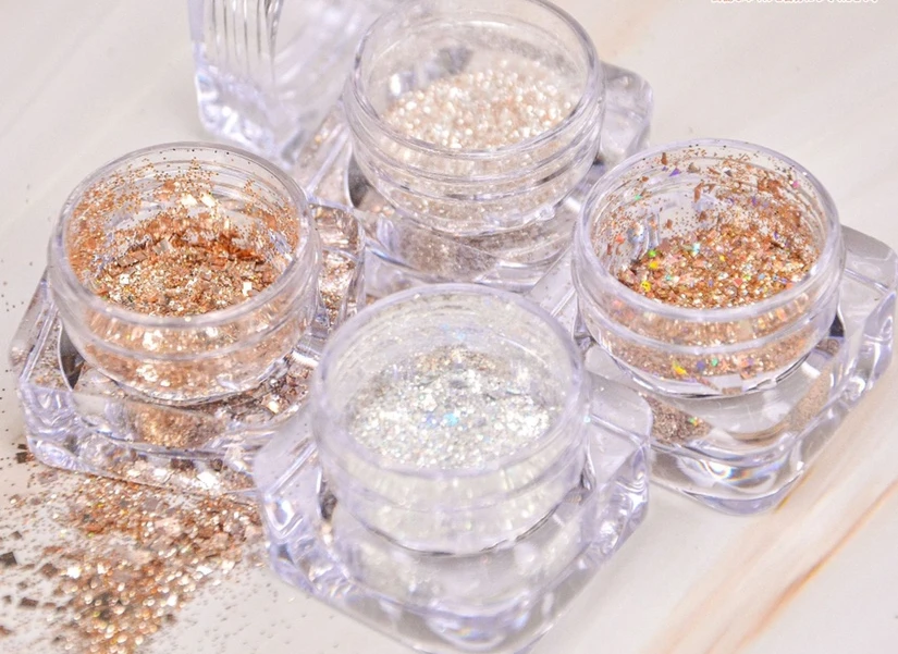 

Блестки для ногтей, декоративные блестки, кристаллы, бриллианты, кристаллы, сломанные бриллианты, порошок, золотые блестки.