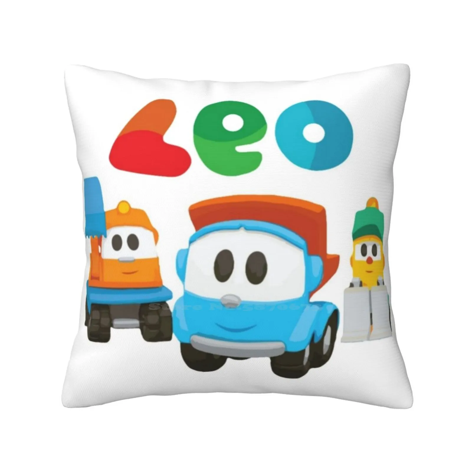 Leo The Truck Home Sofa Car Cushion Cover Federa Leo The Truck Babies Baby Cartoon Construction Dumper Funny Kids