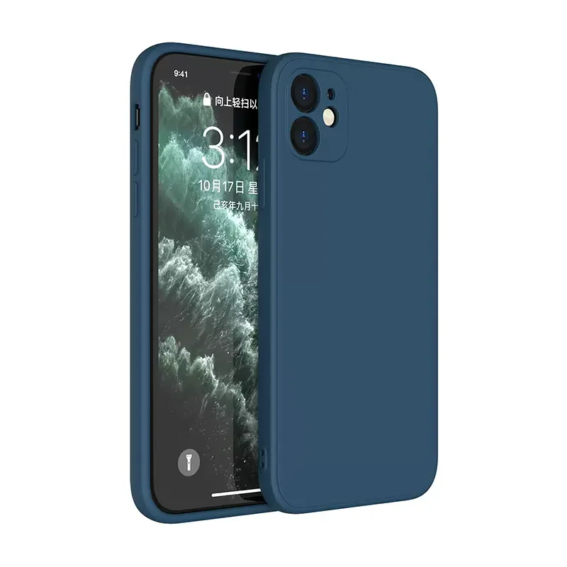 Elegant Silicone Square Soft Case - Premium Protection