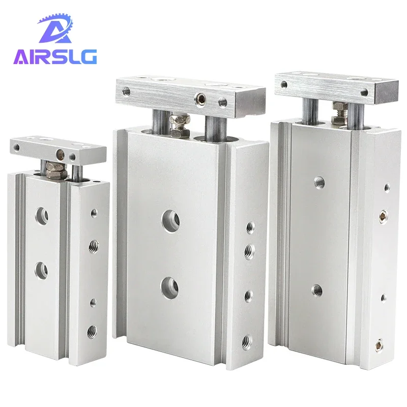 Cilindro Pneumático do ar do Eixo Dobro de Haste Dupla Série Cxsm 15×10 15×20 15×30 15×40 15×50 15×60 15×70 15×80 15×100 Aço Inoxidável