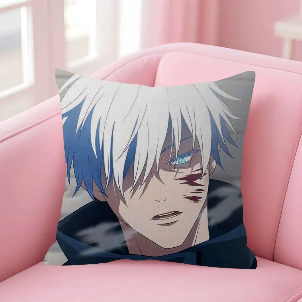 Satoru Gojo Anime Jujutsu Kaisen Kissen Geschenk Heim Büro Dekoration Schlafzimmer Sofa Auto Kissenbezug 45x45 – Detail 14