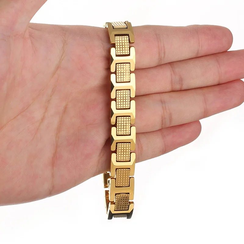 Tungsten Steel Energy Bracelet Germanium Anti-fatigue Titanium Steel Men's Anti-radiation Health Bracelet