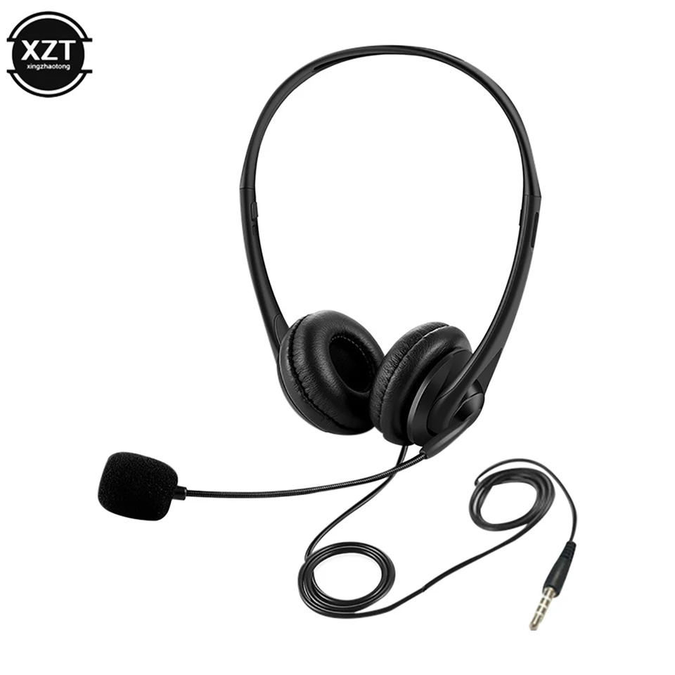 3.5mm Computer Laptop Headphone With Noise Cancelling Microphone For Chatting, Network Teaching, Video Conferencing, USB Wired_voghion.com