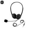 3.5mm Computer Laptop Headphone with Noise Cancelling Microphone Chatting Network Teaching Video Conferencing USB Wired Headsets 3