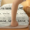 1 Simple modern fun Letter Geometry printed matte Fitted Sheet, bedroom printed bed cover, bedding (excluding pillowcases) 4