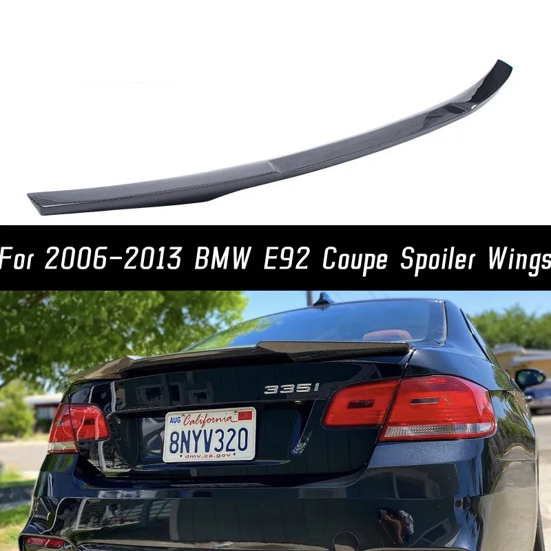 M3 Real Carbon Fibe Coperchio Del Bagagliaio Posteriore Lip Spoiler Wings Body Kit Per 2006-2013 Bmw E92 Coupe M4 Style Tuning Accessori Esterni