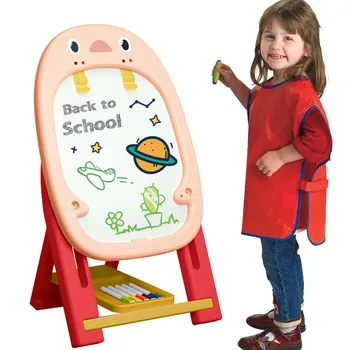 Art Easel For Kids Standing Easel With Magnetic Drawing Board Adjustable Art Table With Stands For Children And Toddlers 1