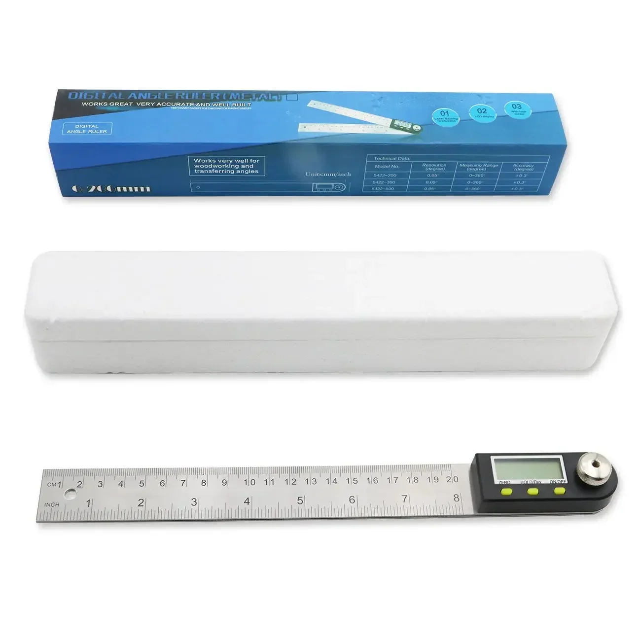 200/300mm Digital Protractor Inclinometer Angle Finder Level Measuring Instrument Digital Goniometer Angle Ruler 6