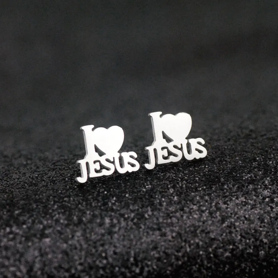 Sb475f405e4f94958adf0b4ddea743273X Fashion Stainless Steel Jesus Cross Men Charm Heart Letter Pendant Necklace Jewelry Set Chain Christian Symbol Jewelry Gifts Mallzona