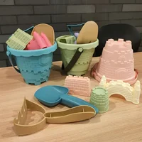 Outdoor Game For Kids 6PCS Sand Toys Set Beach Castle Bucket Shovel Rake Mold Digging Sand Kit Parent-Children Interactive 1