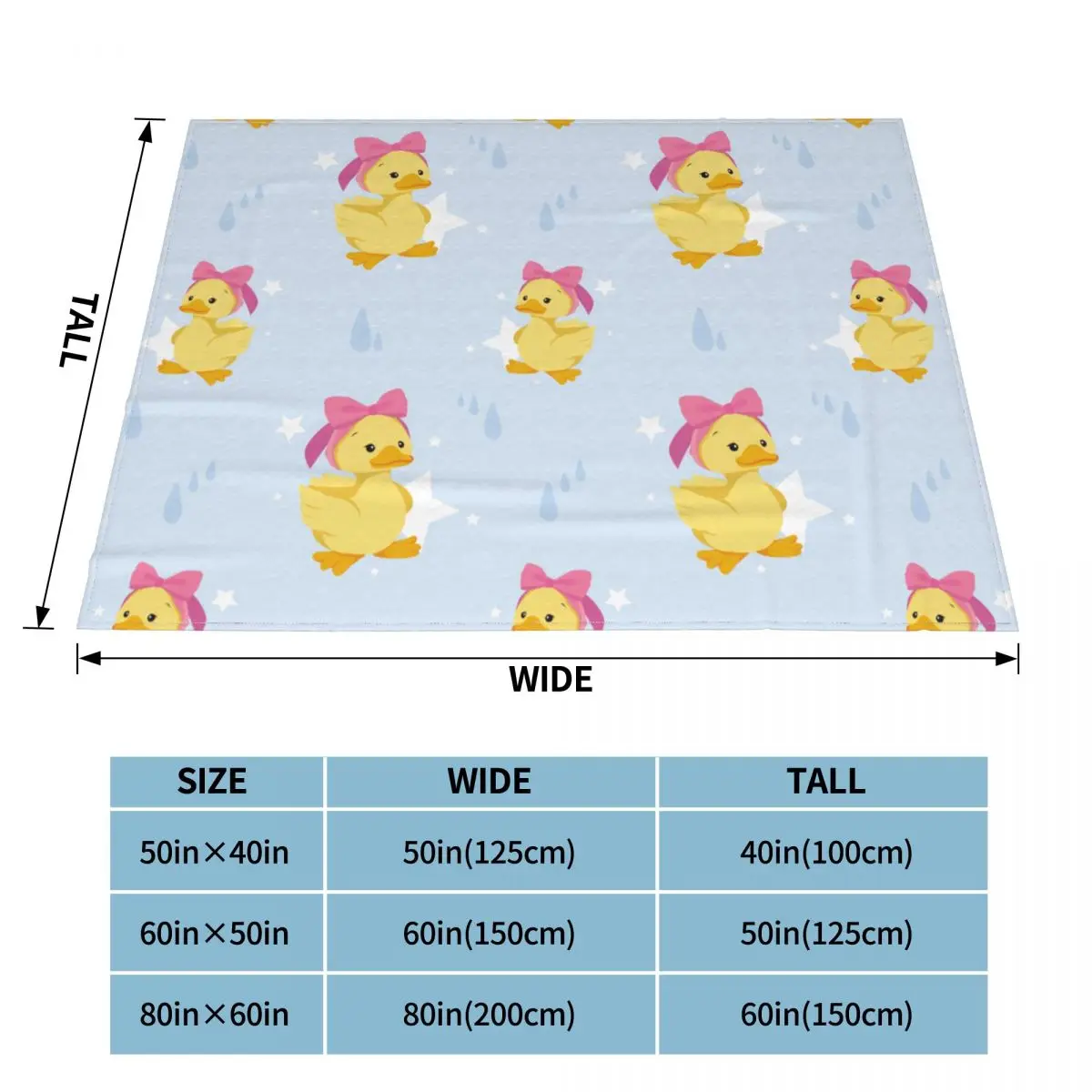 Sweet Little Duck Pattern Cartoon Blanket Flannel Winter Portable Lightweight Throw Blankets for Bedding Outdoor Bed