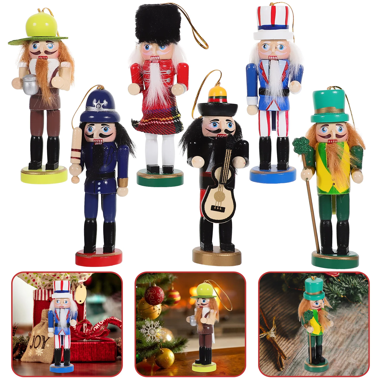 

Nutcracker Desktop Decoration Xmas Nutcracker Pendant Nutcracker Wood Craft