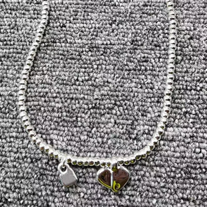 

2022 New Fashion Electroplated 925 Silver Heart Pendant Exquisite Luxury Necklace Jewelry Gift