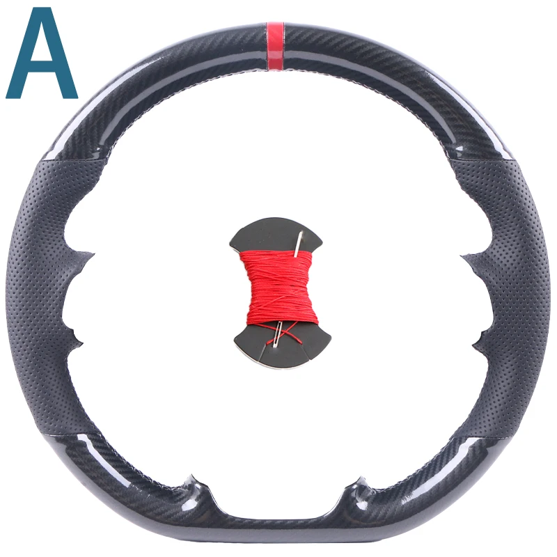 Gloss Carbon Fiber Car Steering Wheel Grip Cover