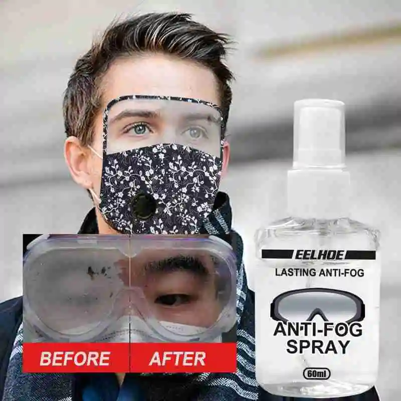 60ml Anti-Fog Spray for Swim Goggles Glasses Dive Mask Lens Cleaner Sports Glasses Quick Dry