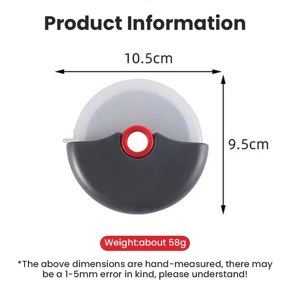 Pizza Cutter Knife Stainless Steel Pastry Cutter Detachable Drum Protective Hand Cover pizza cutter pizza knife