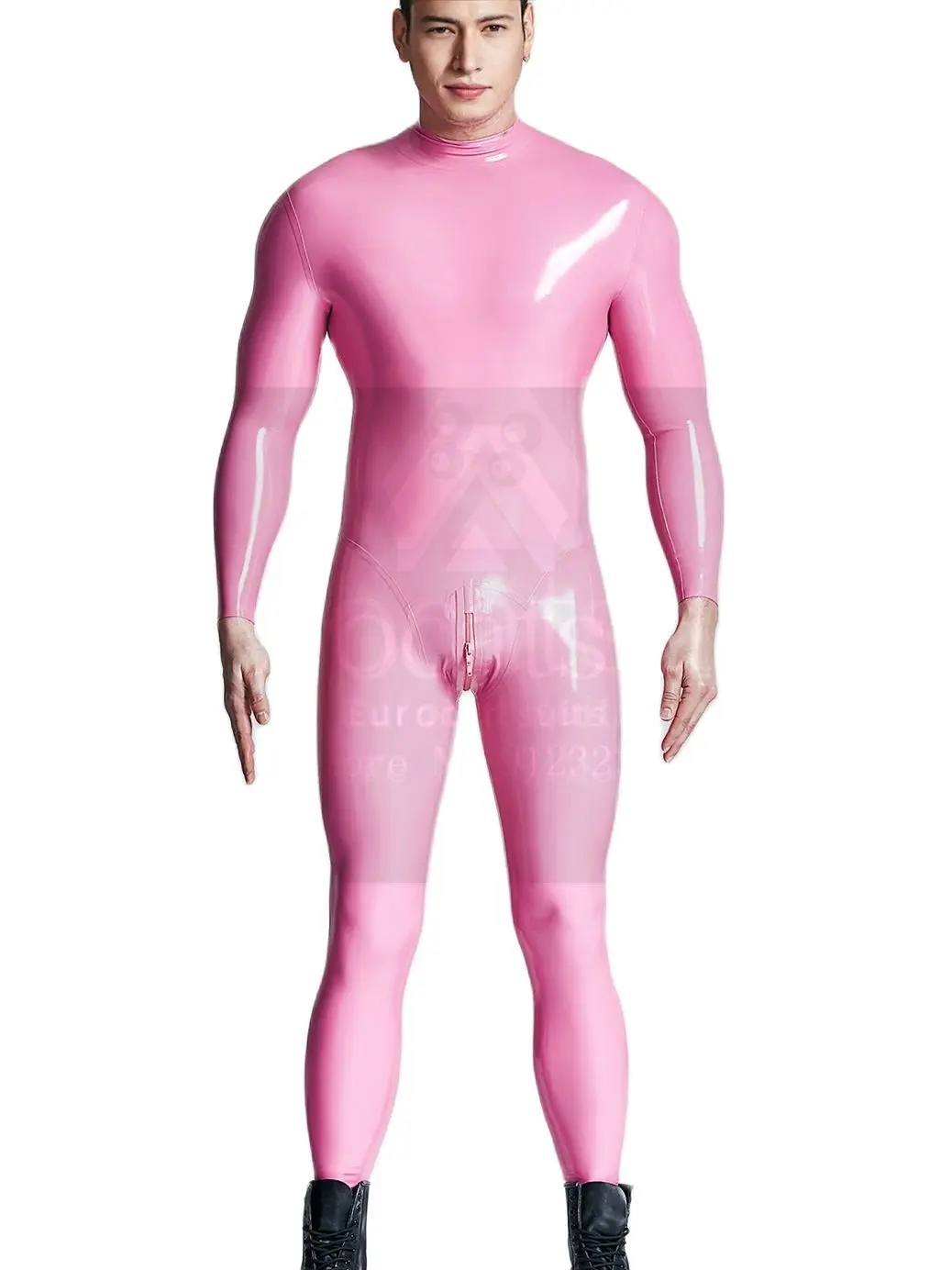 Men Latex suit rubber fetish Sultry and Sleek Men's Fetish Rubber Pants Latex Briefs with 3D Crotch and Transparent Design