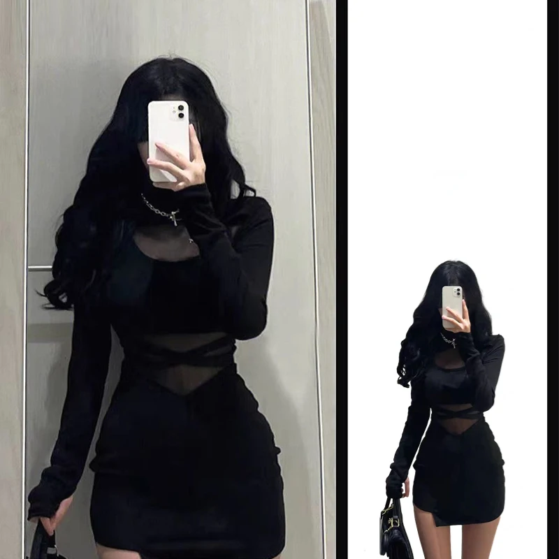 

Осенние элегантные сетчатые Зеленые офисные женские вечерние сексуальные платья