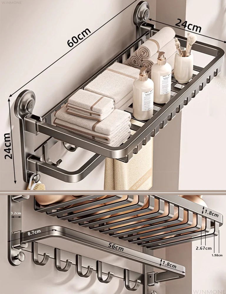 Bathroom Suction Cup Towel Rack Grey Bath Towel Rack No