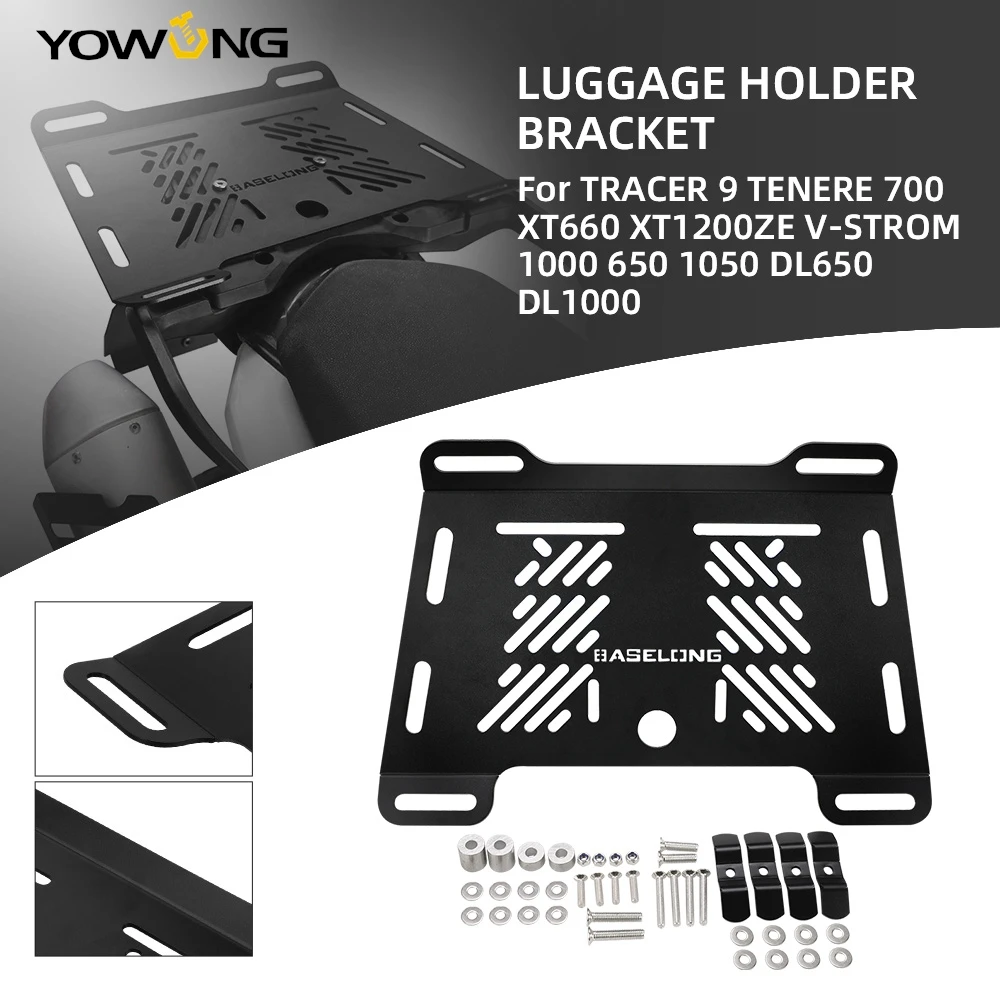 

For YAMAHA TRACER 9 TENERE 700 XT660 XT1200ZE V-STROM 1000 650 1050 DL650 DL1000 Trunk Frame Plate Bracket Rear Luggage Support