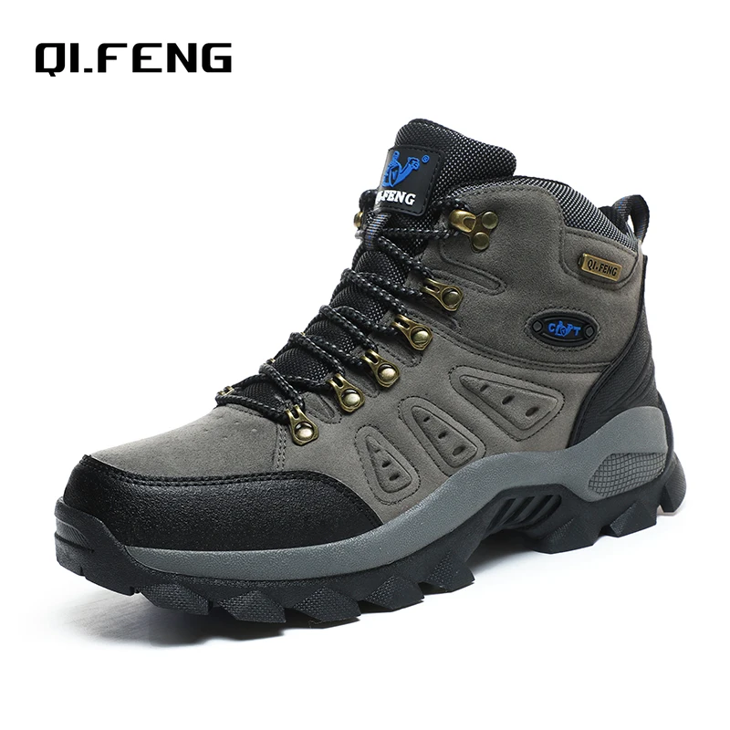 Outdoor Boots Men Women Leather Ankle 36-48 Autumn Winter