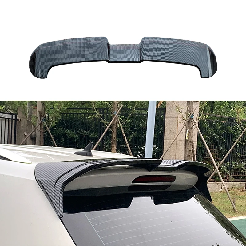 For Volkswagen VW Tiguan Roof Spoiler ABS Plastic Carbon Fiber Rear Trunk  Wing Body Kit Lip Bumper 2022 Car Accessories