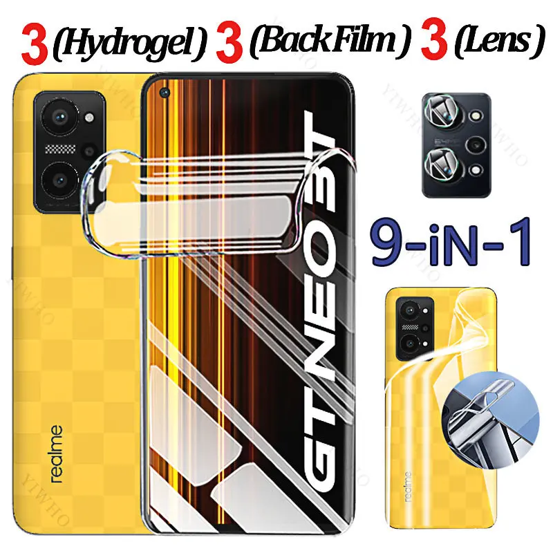 Pellicola Idrogel Per Realme Gt Neo 3T 3T 3 Custodia Proteggi Schermo Hd Camara Lens Per Realme Gtneo3T Gtneo3 Back Water Gel Protettivo