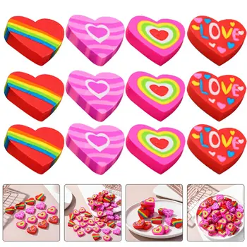 48 gomme da cancellare premium a forma di cuore mini gomme da cancellare ecologiche per materiale scolastico piccole gomme da cancellare sfuse novità adorabile