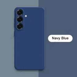 Enhance your smartphone's style and protection with our Original Square Liquid Silicone Cute Case - Full Protective Cover. - Galaxy S26+ (Navy Blue)