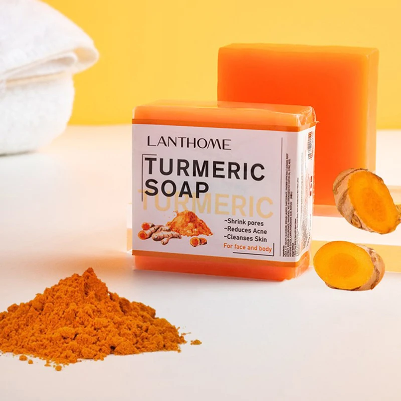 100g Turmeric Essential Oil Handmade Soap Face Wash Removal Acne