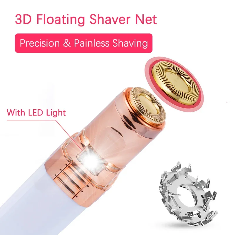 USB Rechargeable Electric Hair Removal Lipstick Shape Female Facial Epilator Remover Painless Safety Women Full Body Hair Shaver