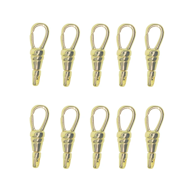 10 pcs 1inch 26mm Gold PLT Korea small Solid Brass Pocket Watch Swivel Clip  Chain spring