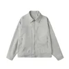 FA670 2024 New Men's Hong Kong Style Versatile Tooling Jacket Fashion Casual Solid Color Simple Top 6