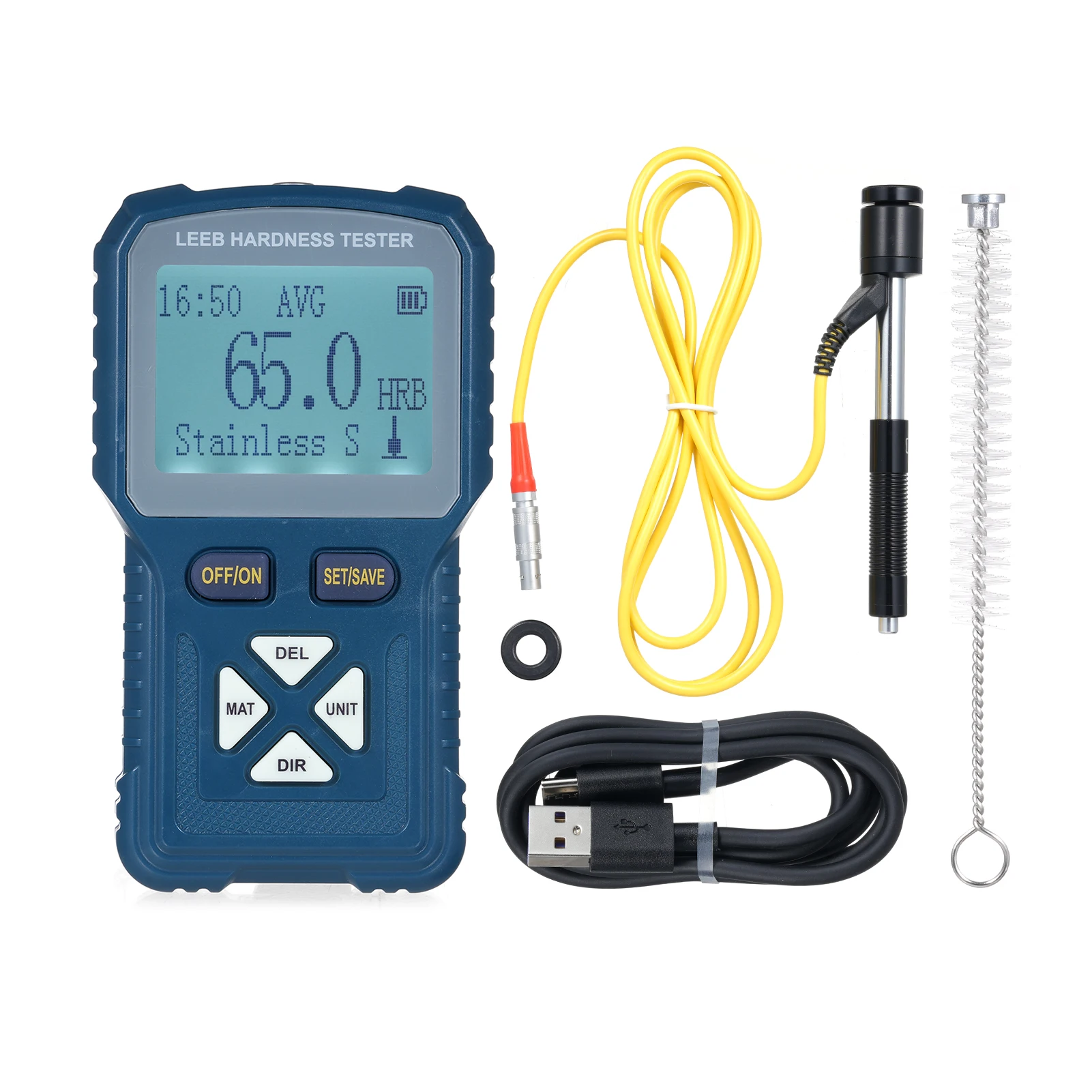 Portable Rebound Leeb Hardness Tester Meter Digital Durometer with D Type Impact