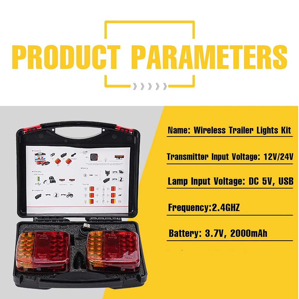 Fanale Posteriore Per Rimorchio A LED Wireless Wi-Fi, Confezione Da 2 - Foto 6